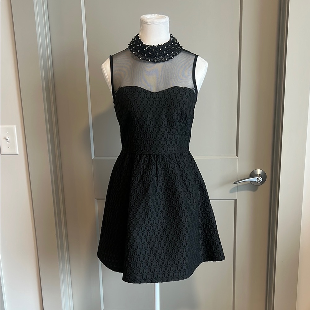 NWT Embellished Fit and Flare Mini Dress